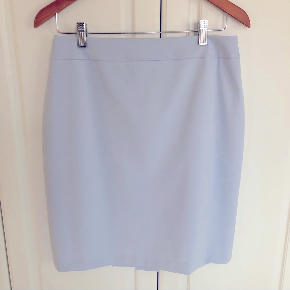 Tristan 6 Pastel Baby Blue Pencil Skirt Office Business Professional Interview